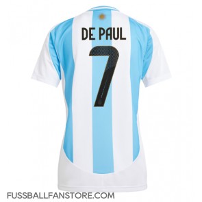 Argentinien Rodrigo De Paul #7 Replik Heimtrikot Damen Copa America 2024 Kurzarm